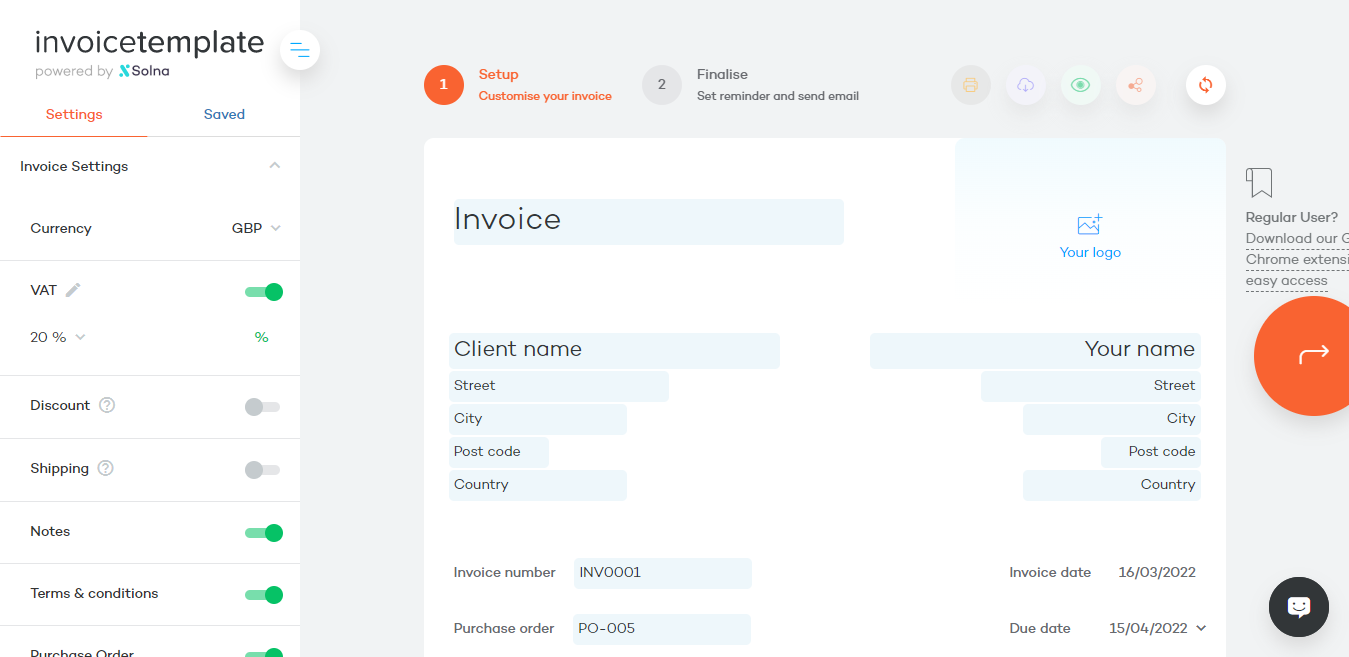 invoice templates for freelancers