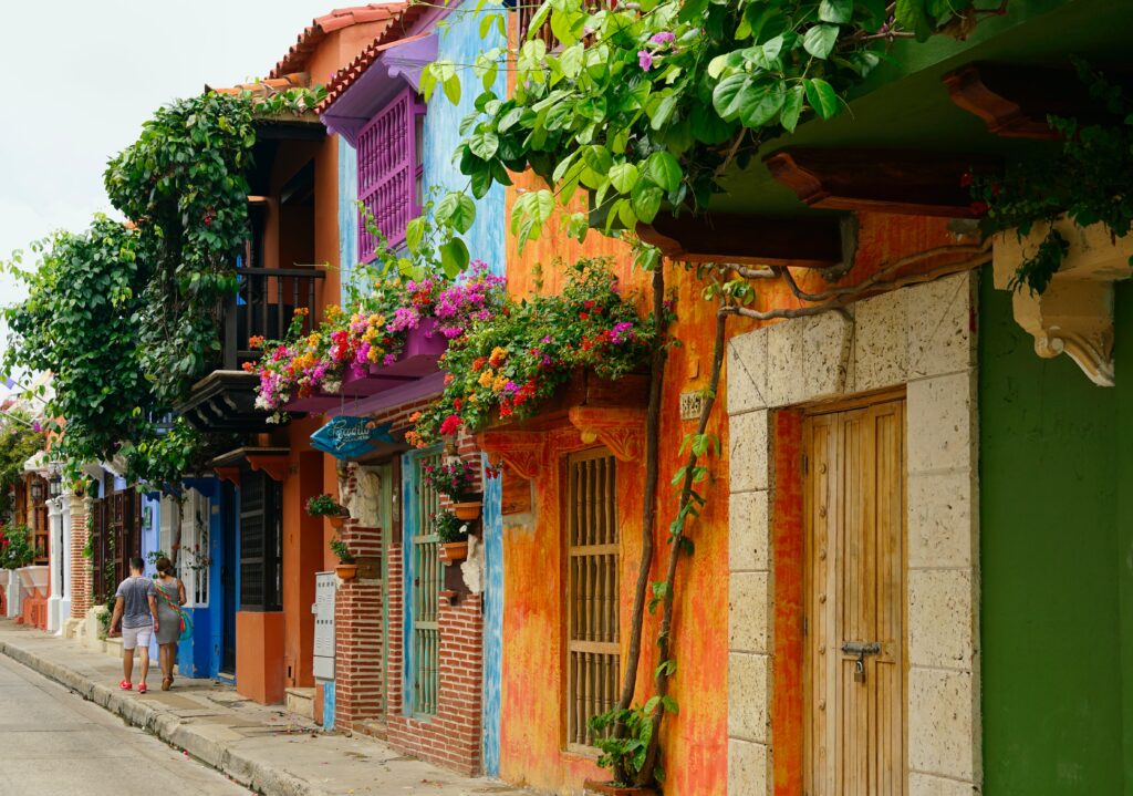 colorful houses in colombia