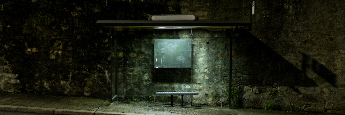 vacant bus stop