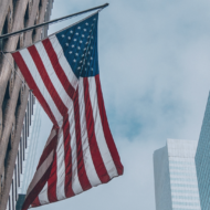 red and blue states - US flag